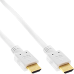 InLine Cavo HDMI High Speed con cavo Eth. - Premium - ST - ST - bianco - oro - 1 -5 m