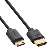 InLine Cavo HDMI sottile ad altissima velocit  - 8K4K - A St. - C St. Mini - 03 m