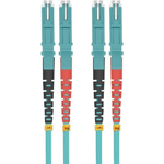 Helos LWL Patchkabel E2000®/E2000® (LSH) Duplex 50/125µm OM3 aqua 2,0m - 50/125 µm, Multimode - OM3-Faser für 10 Gigabit