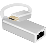 Cavo adattatore Helos Ethernet USB 3.1 Type-C St./presa RJ45 PREMIUM argento