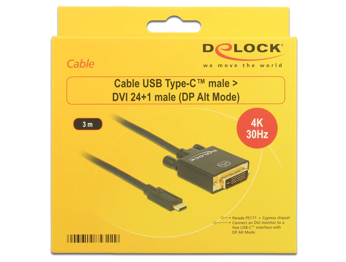 Anschlsse-1-x-USB-Type-C-Stecker--1-x-DVI-241-Stecker-mit-Schrauben--Chipsatz-Parade-PS171--Cypress--DVI-D--Single-Link-