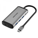 Vention CNBHB replicatore di porte e docking station per laptop Cablato USB 3.2 Gen 1 (3.1 Gen 1) Type