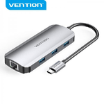 Vention TOHHB replicatore di porte e docking station per laptop Cablato USB 3.2 Gen 1 (3.1 Gen 1) Type