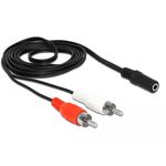 Delock Cavo audio da 2 spine cinch a 1 presa jack da 35 mm a 3 pin da 14 m