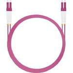 Cavo patch in fibra ottica Helos LC/LC Duplex 50/125m OM4 viola erica 15m