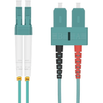 Helos LWL Patchkabel 50/125µm OM3 LC/SC 15,0m SC Duplex Stecker/LC Duplex Stecker,aqua (132987)