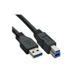 InLine USB 3.0 Typ B Stecker auf Typ A Stecker  Farbe schwarz  Kabellnge 3m