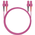 Cavo patch in fibra ottica Helos SC/SC duplex 50/125m OM4 viola erica 05m