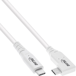 InLine Cavo USB4 - USB-C - angolato a un'estremit  - PD 240W - 8K60Hz - TPE - bianco - 05m