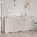 vidaXL Credenza Grigio Cemento 160x36x75 cm in Truciolato