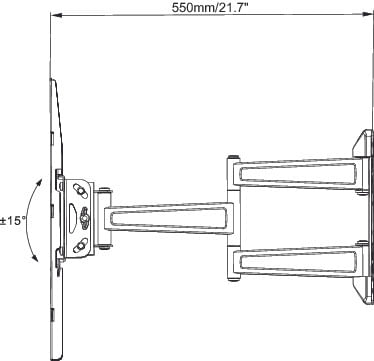 Vogels-MNT-208-Mount-Massive--LED-LCD-Wandhalter--32-55---TV-Wandhalterung--NeigbarSchwenkbar-mit-zwei-Gelenken