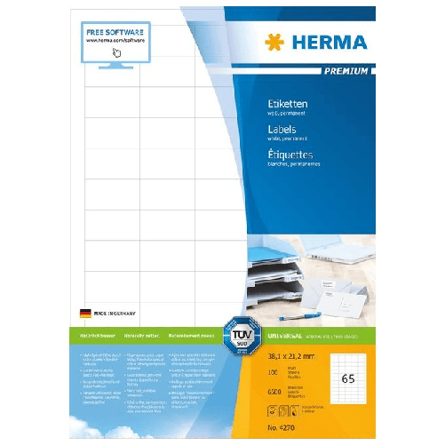 HERMA-4270-etichetta-per-stampante-Bianco-Etichetta-per-stampante-autoadesiva