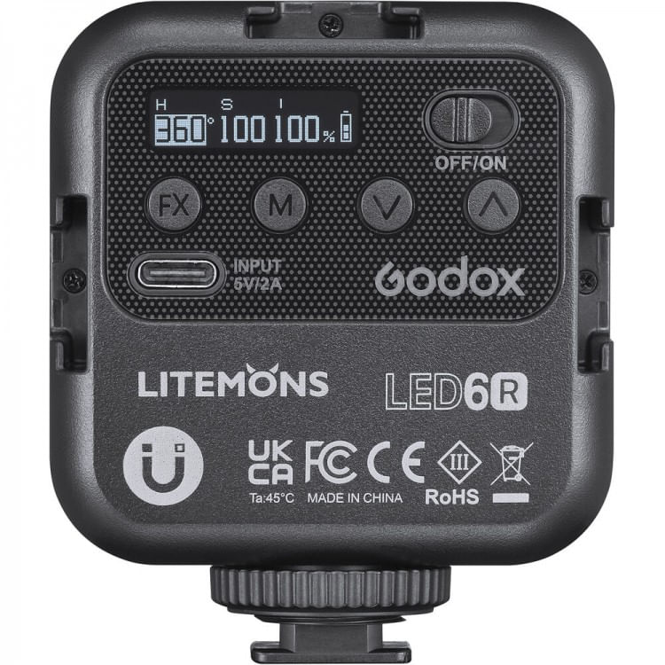 Godox-LED6R-flash-per-fotocamera-Flash-per-videocamera-Nero