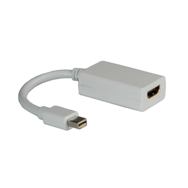 ROLINE-Mini-DisplayPort-HDMI-Adapter-v1.2-MiniDP-M---HDMI-F-Bianco--ROLINE-Cableadapter-MiniDP-HDMI.-M-F.-v1.2.-15cm-