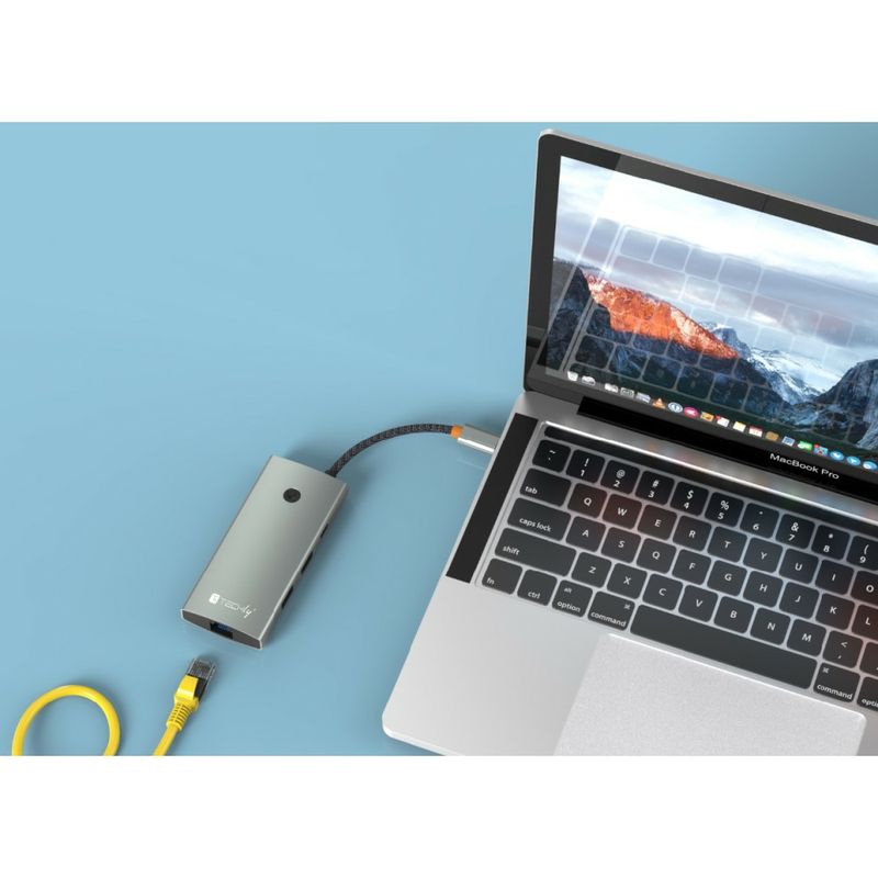 Techly-IUSB32C-HUB6HPDI-hub-di-interfaccia-USB-3.2-Gen-1--3.1-Gen-1--Type-C-5000-Mbit-s-Alluminio