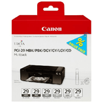 Canon-6-Cartucce-d-inchiostro-Multipack-PGI-29-MBK-PBK-DGY-GY-LGY-CO
