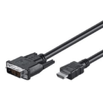 M-Cab HDMI/DVI-D cable 2m black Nero (2M HDMI DVI -D 181 CABLE - M/M FULL HD BLACK)