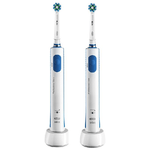 Oral-B-PRO-600-Cross-Action-Adulto-BIPACCO-2-Spazzolini---rotante-oscillante-Blu-Bianco