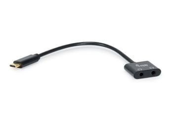 Equip-133469-cavo-audio-015-m-USB-C-2-x-3.5mm-Nero