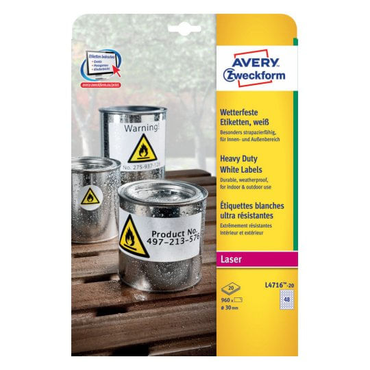 AVERY-Nutzform-Etichette-resistenti-alle-intemperie-Etichetta-resistente-alle-intemperie.--30-mm-Rotondo-300-x-300-mm-bi