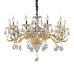 Lampadario-Classico-Negresco-Metallo-Cristallo-Oro-10-Luci-E14