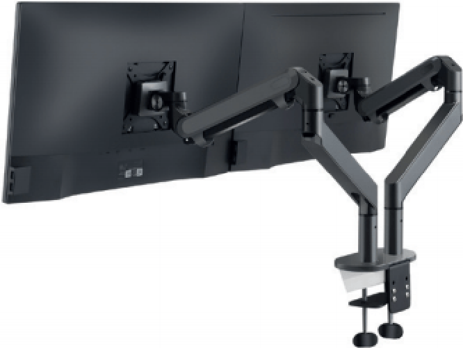 Hagor-8716-supporto-da-tavolo-per-Tv-a-schermo-piatto-686-cm-27-Morsa-Nero--HA-GAS-LIFT-ARM-MEDIUM-DUAL---MONITOR-TABLE-