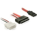 DeLOCK Cable Micro SATA FM + 2-Pin Power + SATA cavo SATA 0,3 m SATA 7-pin Rosso