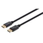 Manhattan 355575 cavo DisplayPort 2 m Nero (DisplayPort 1.4 Cable 8K60hz 2m PVC Cable Male to Male Equivalent to Startec