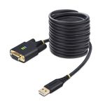 StarTech.com 1P10FFCN-USB-SERIAL cavo seriale Nero 3 m USB tipo A DB-9 (10ft/3m USB to Null Modem Serial Cable)