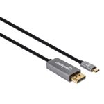 Manhattan-354844-cavo-e-adattatore-video-2-m-USB-tipo-C-DisplayPort-Nero-Argento--USB-C-to-DisplayPort-1.4-Cable-8K60Hz-