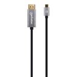 Manhattan-354844-cavo-e-adattatore-video-2-m-USB-tipo-C-DisplayPort-Nero-Argento--USB-C-to-DisplayPort-1.4-Cable-8K60Hz-