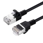 Microconnect V-FTP6A03S-SLIM cavo di rete Nero 3 m Cat6a U/FTP STP (CAT6A U-FTP Slim LSZH 3m - Network Cable Black - War