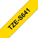 Brother-TZE-S641-nastro-per-etichettatrice-Nero-su-giallo-TZ