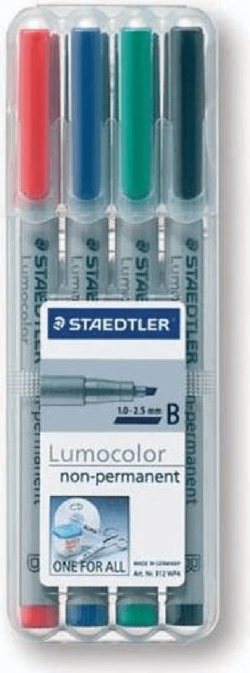 Staedtler-312-WP4-Schwarz---Blau---Braun---GrA¼n---Rot---Violett---Gelb-1StA¼ck-e--Marker--312-WP4-