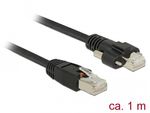 Delock---Cavo-patch---Da-RJ-45--M--a-RJ-45--M--avvitabile---1-m---Cavo-SSTP---CAT-6---nero