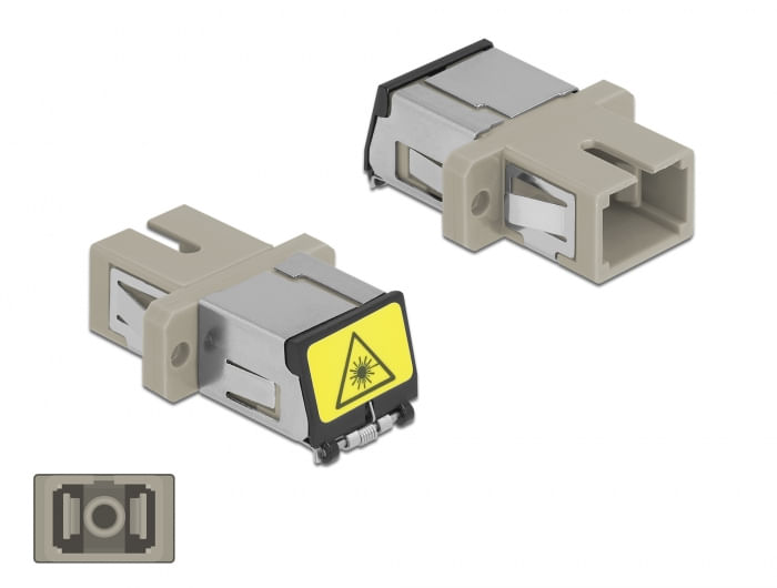 DeLOCK---Netzwerkkoppler---SC-multi-mode--W--bis-SC-multi-mode--W----Glasfaser---Simplex---OM1-OM2---beige--86889-