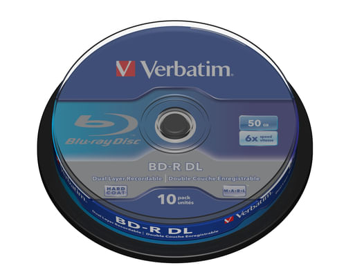 10-x-BD-R-DL--50-GB--6x--Spindel