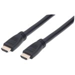 Manhattan 353977 cavo HDMI 10 m HDMI tipo A Standard Nero (HDMI CABLE ETHERNT 10M 4K/60HZ - -CL3/IN/WALL MALE/MALE BLACK