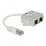 Delock Anschlsse 1 x RJ45 Stecker  2 x RJ45 Buchsen  Kunststoffgehuse (metallisiert