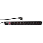 LogiLink PDU9C02 unità di distribuzione dell'energia (PDU) 9 presa(e) AC Nero