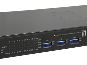 LevelOne-FGP-2602W380-switch-di-rete-Non-gestito-Fast-Ethernet--10-100--Supporto-Power-over-Ethernet--PoE--Nero