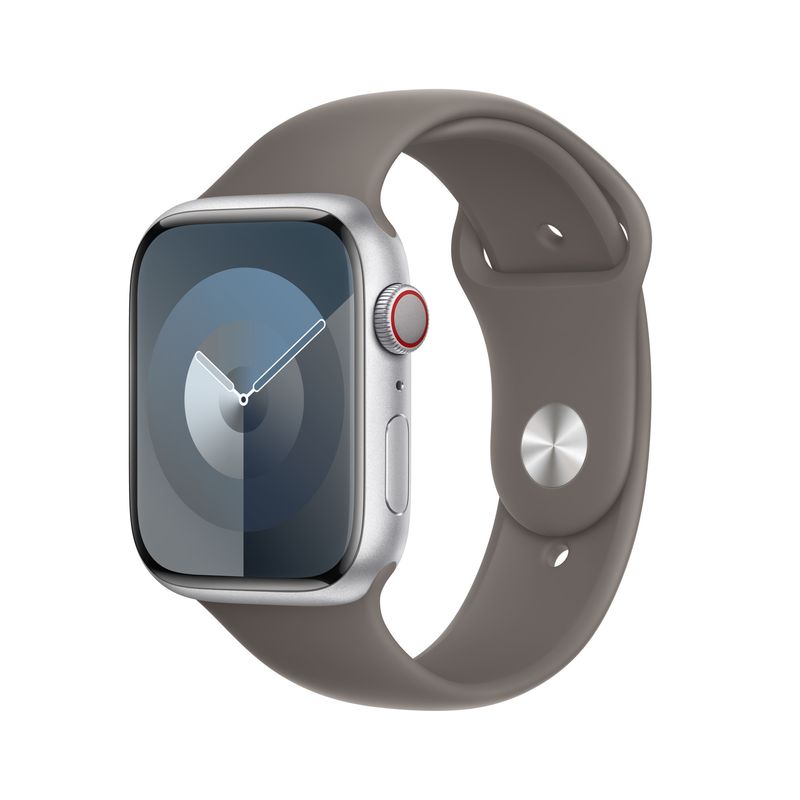 Apple-MT493ZM-A-accessorio-indossabile-intelligente-Band-Grigio-Fluoroelastomero--45MM-CLAY-SPORT-BAND---M-L----