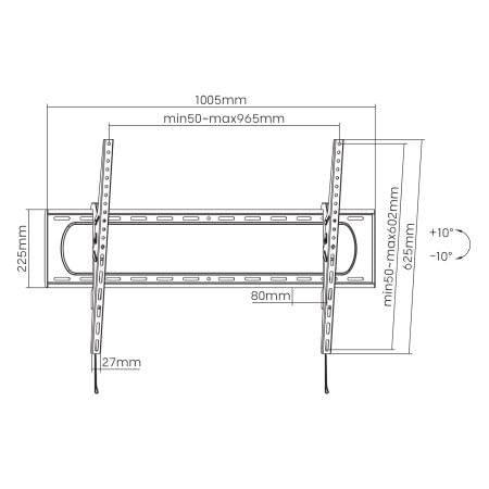 Manhattan-461931-Supporto-TV-a-parete-305-m-120-Nero--TV---Monitor-Mount-Wall-Tilt-1-screen-Screen-Sizes-60-120-Black-VE