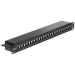 Delock Patch panel da 19" 24 porte Cat6 nero