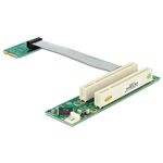 Delock Riser Card Mini PCI Express  2 x PCI con cavo flessibile da 13 cm diretto a sinistra