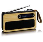 Radio-FM-portatile-DAB-Lenco-PDR-040-Bamboo-con-BT-nera