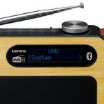 Radio-FM-portatile-DAB-Lenco-PDR-040-Bamboo-con-BT-nera