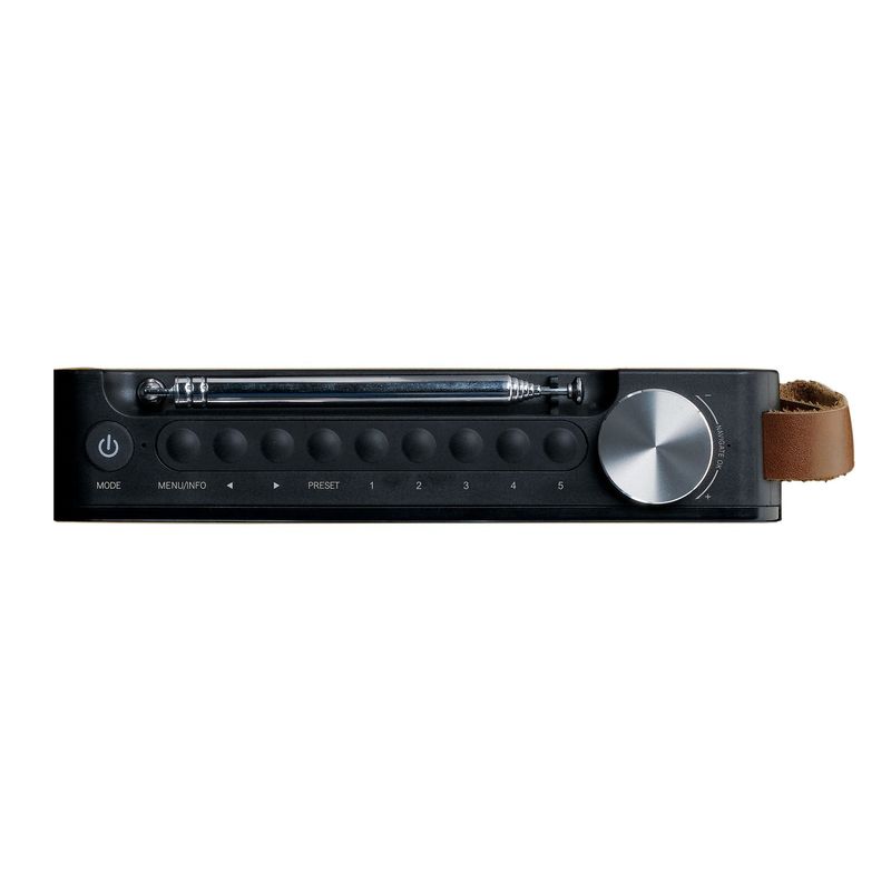 Radio-FM-portatile-DAB-Lenco-PDR-040-Bamboo-con-BT-nera