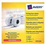 Avery Dennison Avery PLP1226 etichetta autoadesiva Etichetta con prezzo Permanente Bianco 15000 pz