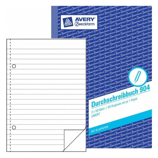 Quaderno-AVERY-Zweckform-quaderno-autocopiante-904-DIN-A5-2x-50-pagine